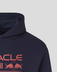 Red Bull Racing F1 Large Front Logo Hoodie - Night Sky/Blue/Grey Marl