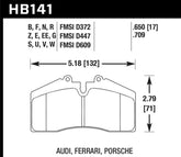 Hawk Audi/Porsche Rear AND ST-40 Performance Ceramic Street Brake Pads
