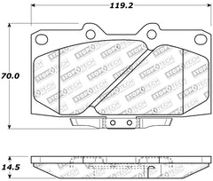 StopTech 89-96 Nissan 300ZX Sport Performance Front Brake Pads