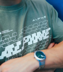 Alpine Racing F1 Silverstone Oversized T-Shirt - Egret/Deep Lichen Green
