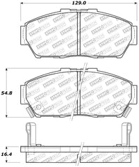 StopTech Performance 93-95 Honda Civic Coupe / 94-95 Civic Hatchback/Sedan Front Brake Pads