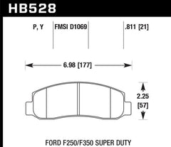 Hawk 05-11 Ford F250/F350 / 2011 Ford F550 Super Duty Street Front Brake Pads