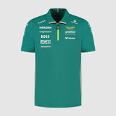 Aston Martin F1 2025 Men's Team Polo Shirt - Green