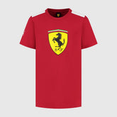Scuderia Ferrari F1 Kids Large Shield T-Shirt - Youth Dark Cherry/Puma Black