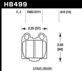Hawk 00-05 Lexus IS300 HPS Street Rear Brake Pads