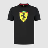 Scuderia Ferrari F1 Men's Large Shield T-Shirt -Dark Cherry/Puma Black