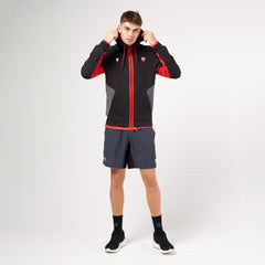 Ducati x Macron Men's Warmup Zip Up Hoodie - Black