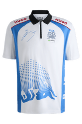 Visa Cash App RB F1 2025 Men's Yuki Tsunoda Team Polo Shirt - White