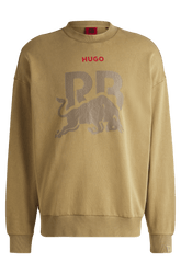 Visa Cash App RB F1 Men's Fanwear Washed Crewneck Sweatshirt - Black/Green