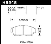 Hawk 94-01 Acura Integra (excl Type R) HPS Street Front Brake Pads