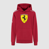 Scuderia Ferrari F1 Kids Large Shield Hoodie - Youth Dark Cherry/Puma Black