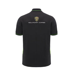 Automobili Lamborghini Squadra Corse Men's Team Polo Shirt - White/Black