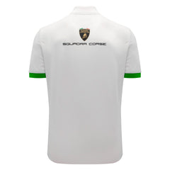 Automobili Lamborghini Squadra Corse 2026 Men's Team Polo Shirt - White/Black