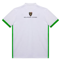 Automobili Lamborghini Squadra Corse 2026 Kids Team Polo Shirt - White/Black