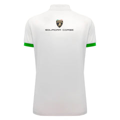 Automobili Lamborghini Squadra Corse 2026 Women's Team Polo Shirt - White/Black