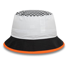 McLaren Racing F1 New Era Checkered Tapered Bucket Hat - White