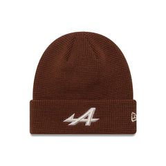 Alpine Racing F1 New Era Waffle Cuff Knit Beanie - Brown