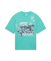 Formula 1 Tech Collection F1 Miami GP Pitstop T-Shirt - Puma White/Aquatic