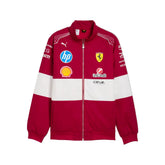 Scuderia Ferrari F1 2025 Team Vintage Racing Jacket - Dark Cherry