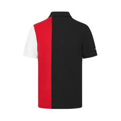 Porsche Motorsport Men's Fanwear Stripe Polo Shirt- Black/White