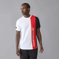 Porsche Motorsport Men's Stripe T-Shirt - White/Black