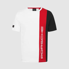 Porsche Motorsport Men's Stripe T-Shirt - White/Black