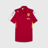 Scuderia Ferrari Hypercar Le Mans 2025 Men's Team Polo - Dark Cherry