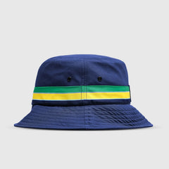 Ayrton Senna F1 Stripe Bucket Hat - Navy