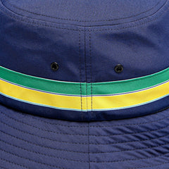 Ayrton Senna F1 Stripe Bucket Hat - Navy