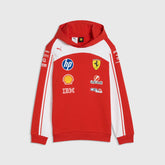 Scuderia Ferrari F1 2026 Kids Team Hoodie - Youth Puma Red