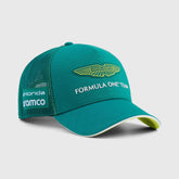 Aston Martin F1 2026 Lance Stroll Team Trucker Hat - Puma Black/Green Lux
