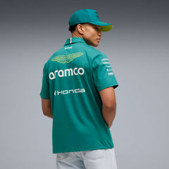 Aston Martin F1 2026 Team Polo Shirt - Green Lux