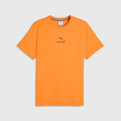 McLaren F1 Essentials Small Logo T-Shirt - Puma Black/Papaya/White Glow Heather
