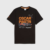 McLaren F1 Oscar Piastri Driver T-Shirt - Puma Black/Papaya/White
