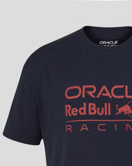 Red Bull Racing F1 Relaxed Fit Large Front Logo T-shirt - Night Sky/Chilli Pepper