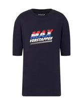 Red Bull Racing F1 Kid's Max Verstappen Front Graphic T-Shirt - Youth Navy