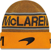 McLaren F1 New Era Oscar Piastri Team Cuff Beanie- Papaya