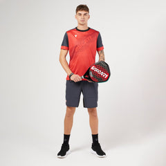 Ducati x Macron Men's Padel T-Shirt - Red/Black