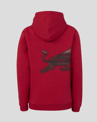 Red Bull Racing F1 Kid's Graphic Bull Hoodie - Youth Grey Marl/Chili Pepper