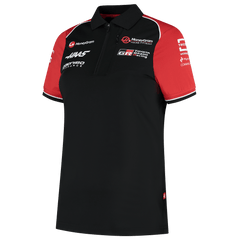 Haas Racing F1 2025 Women's Team Fitted Polo Shirt - Black