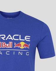 Red Bull Racing F1 Large Front Logo T-shirt - Grey Marl/Blue