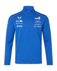 Alpine Racing F1 2026 Team 1/4 Zip Mid-Layer Sweatshirt - Lapis Blue