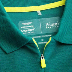 Aston Martin Cognizant F1 Lifestyle Polo Shirt - Black/Green/White