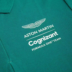 Aston Martin Cognizant F1 Lifestyle Polo Shirt - Black/Green/White