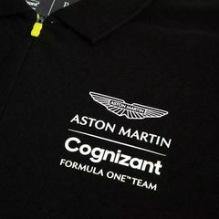 Aston Martin Cognizant F1 Lifestyle Polo Shirt - Black/Green/White