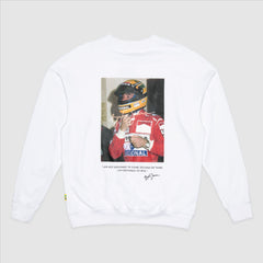 Ayrton Senna F1 x Tag Heuer Oversized Crew Sweatshirt - Black/White