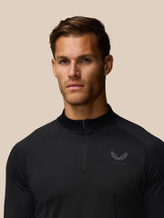Castore Men's Mainline 1/4 Zip Tops - Black