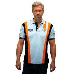 GrandPrix Originals Men's Gulf Racing Team Polo - Gulf Blue