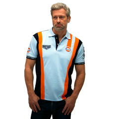 GrandPrix Originals Men's Gulf Racing Team Polo - Gulf Blue
