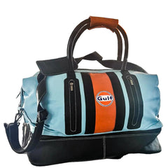 GrandPrix Originals Gulf Leather Track Sport Dual-Compartment Bag - Blue